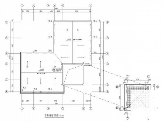 3层中学艺术中心排水施工CAD大样图 - 2