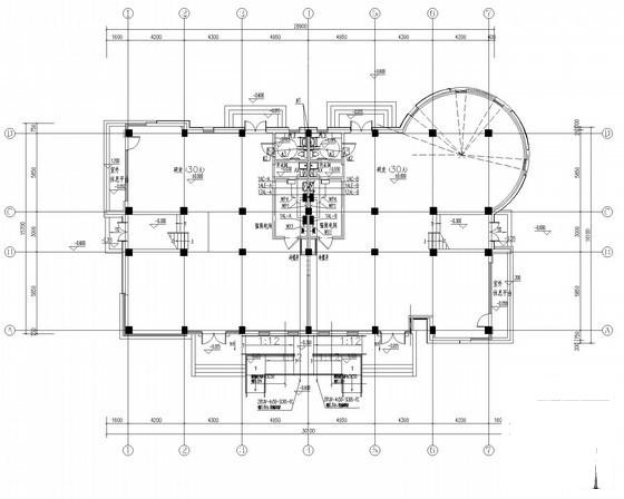 1420平米两层研发及设备用房强电系统施工CAD图纸 - 1