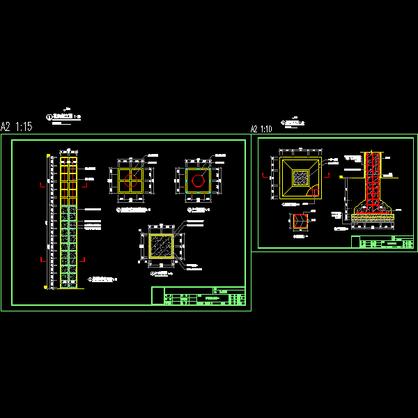 一份景观灯柱施工详细设计cad图纸